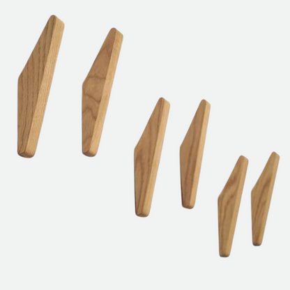 Naturéa – Set van 2 Handgemaakte Houten Wandhaken met Boho-Charme