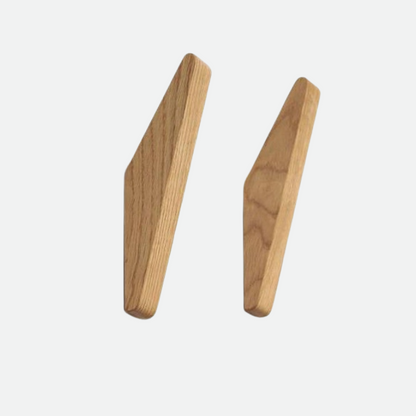 Naturéa – Set van 2 Handgemaakte Houten Wandhaken met Boho-Charme