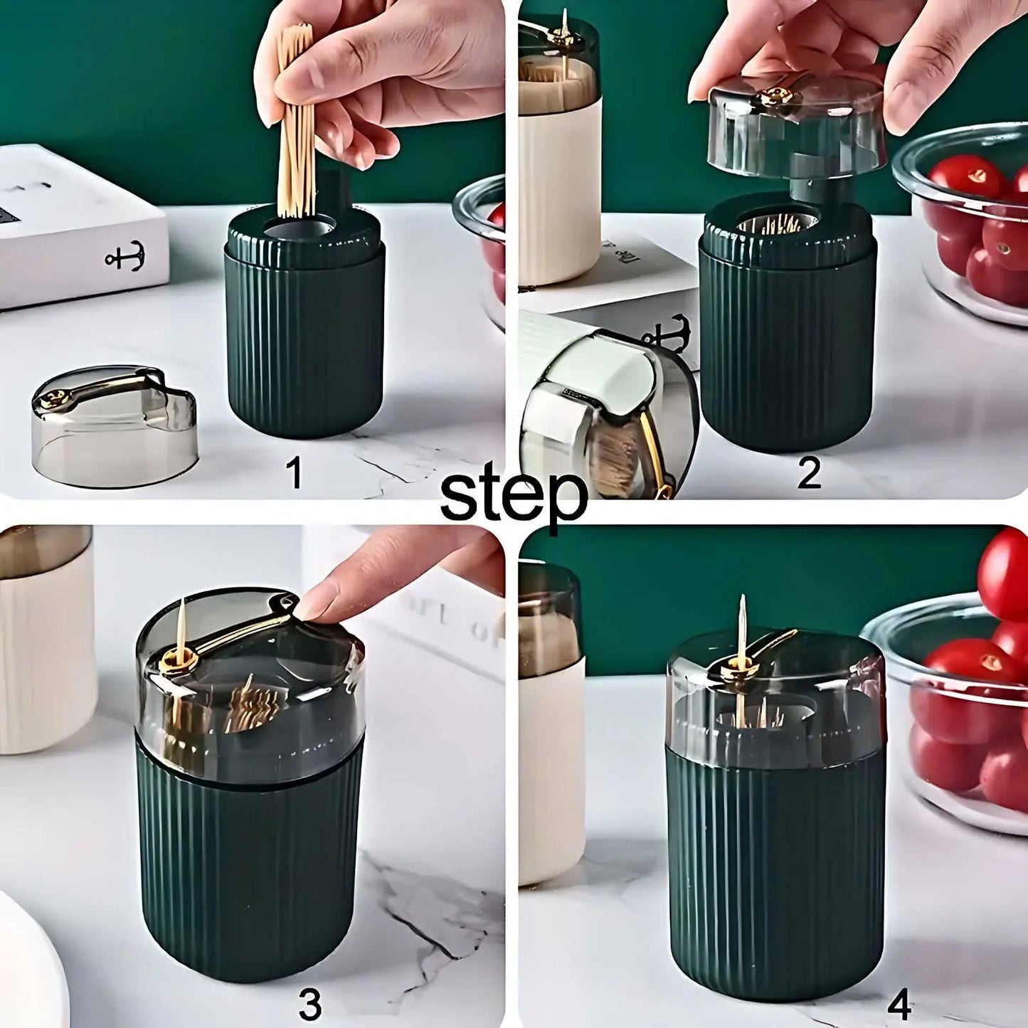 LuxePop - Automatische Pop-up Tandenstoker Dispenser
