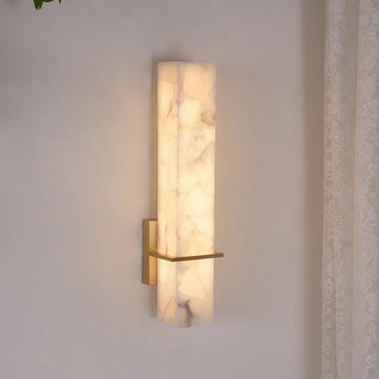 Moderne Alabaster Wandlamp Messing LED Binnen Wandlamp