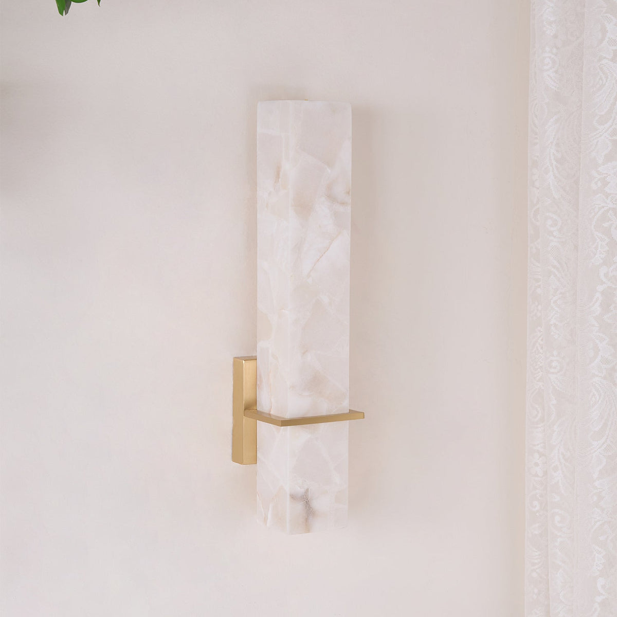Moderne Alabaster Wandlamp Messing LED Binnen Wandlamp