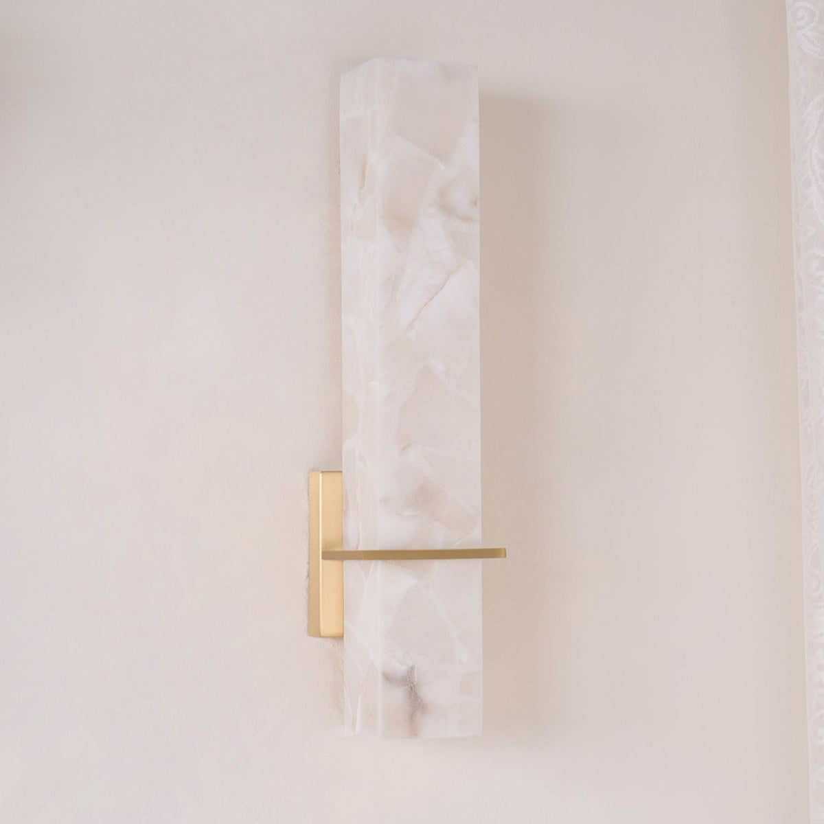 Moderne Alabaster Wandlamp Messing LED Binnen Wandlamp