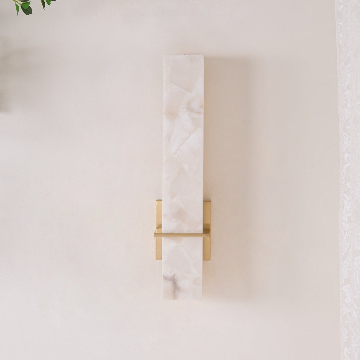 Moderne Alabaster Wandlamp Messing LED Binnen Wandlamp