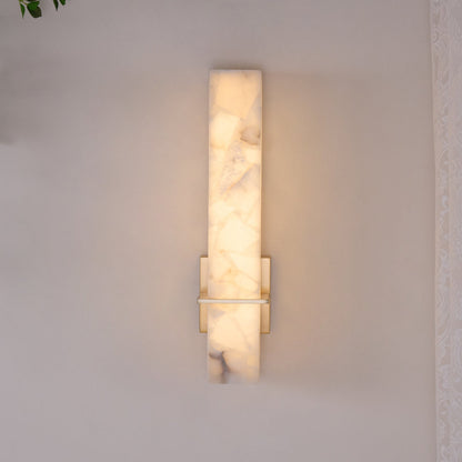 Moderne Alabaster Wandlamp Messing LED Binnen Wandlamp