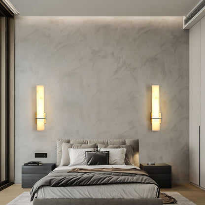 Moderne Alabaster Wandlamp Messing LED Binnen Wandlamp