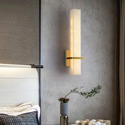 Moderne Alabaster Wandlamp Messing LED Binnen Wandlamp