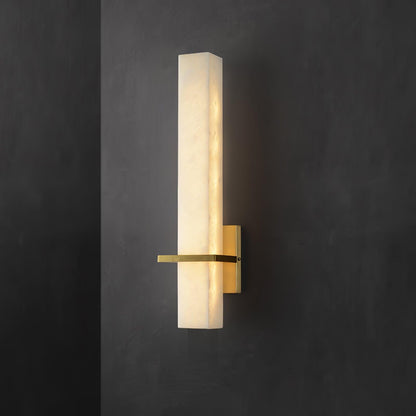 Moderne Alabaster Wandlamp Messing LED Binnen Wandlamp