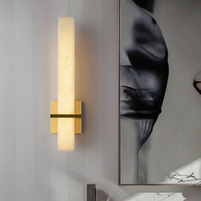 Moderne Alabaster Wandlamp Messing LED Binnen Wandlamp