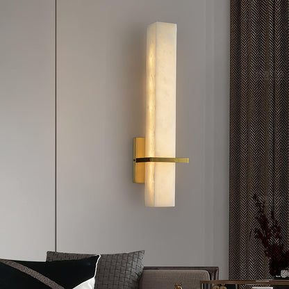 Moderne Alabaster Wandlamp Messing LED Binnen Wandlamp