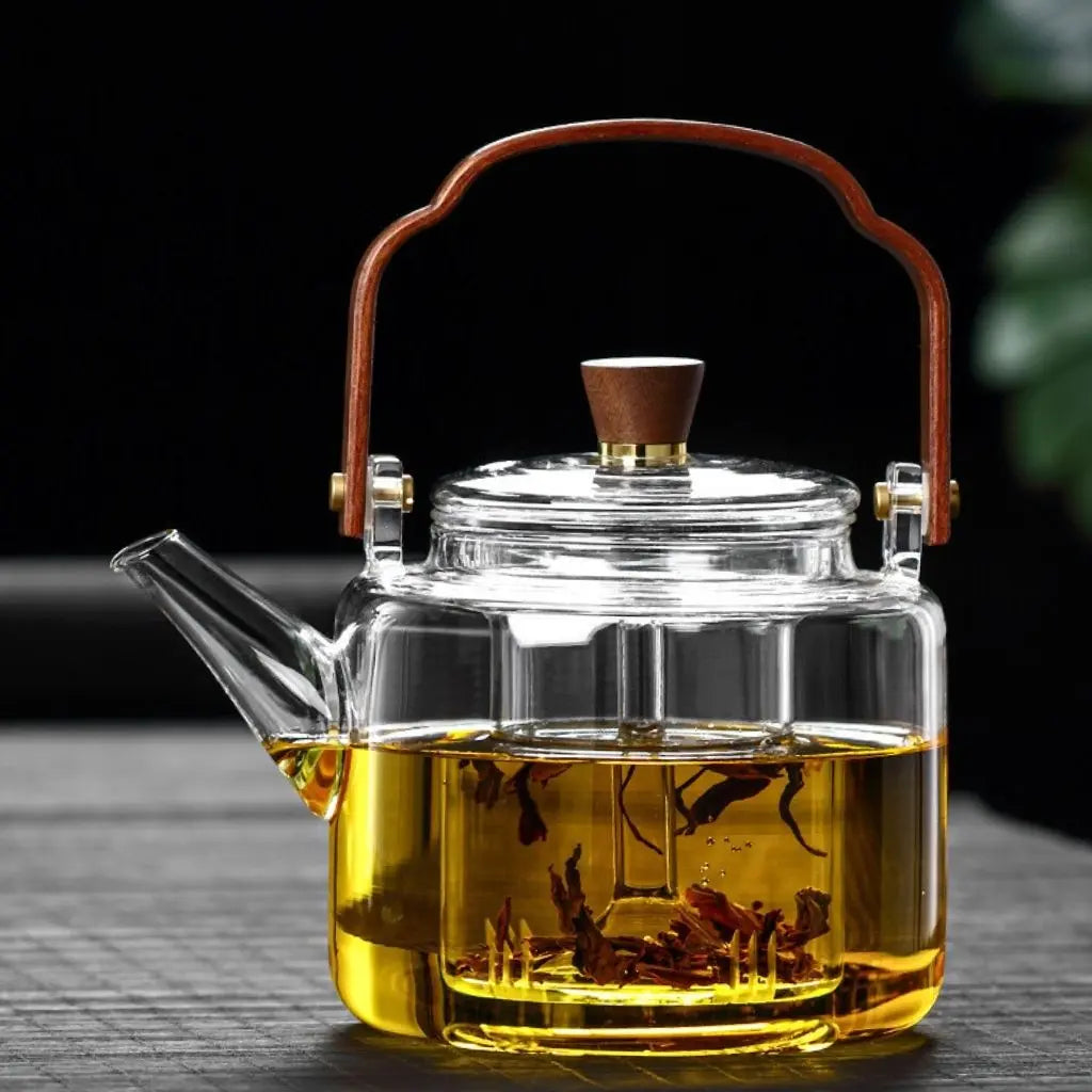 Ashwood Handvat Borosilicaat Glazen Theepot