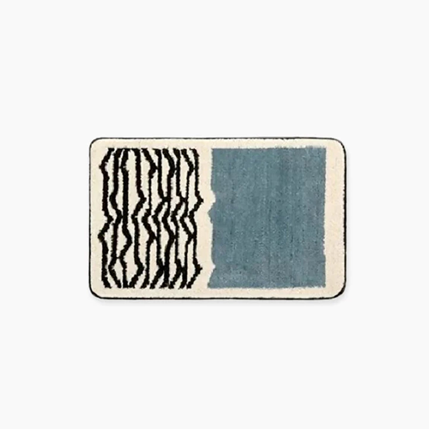 NordicFlow – Luxe Handgemaakte Badmat met Abstract Design voor Stijlvolle Badkamers