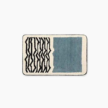 NordicFlow – Luxe Handgemaakte Badmat met Abstract Design voor Stijlvolle Badkamers