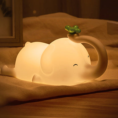 Squishy Siliconen Vliegend Olifant LED Nachtlampje - Perfect Cadeau voor Kinderen en Meisjes