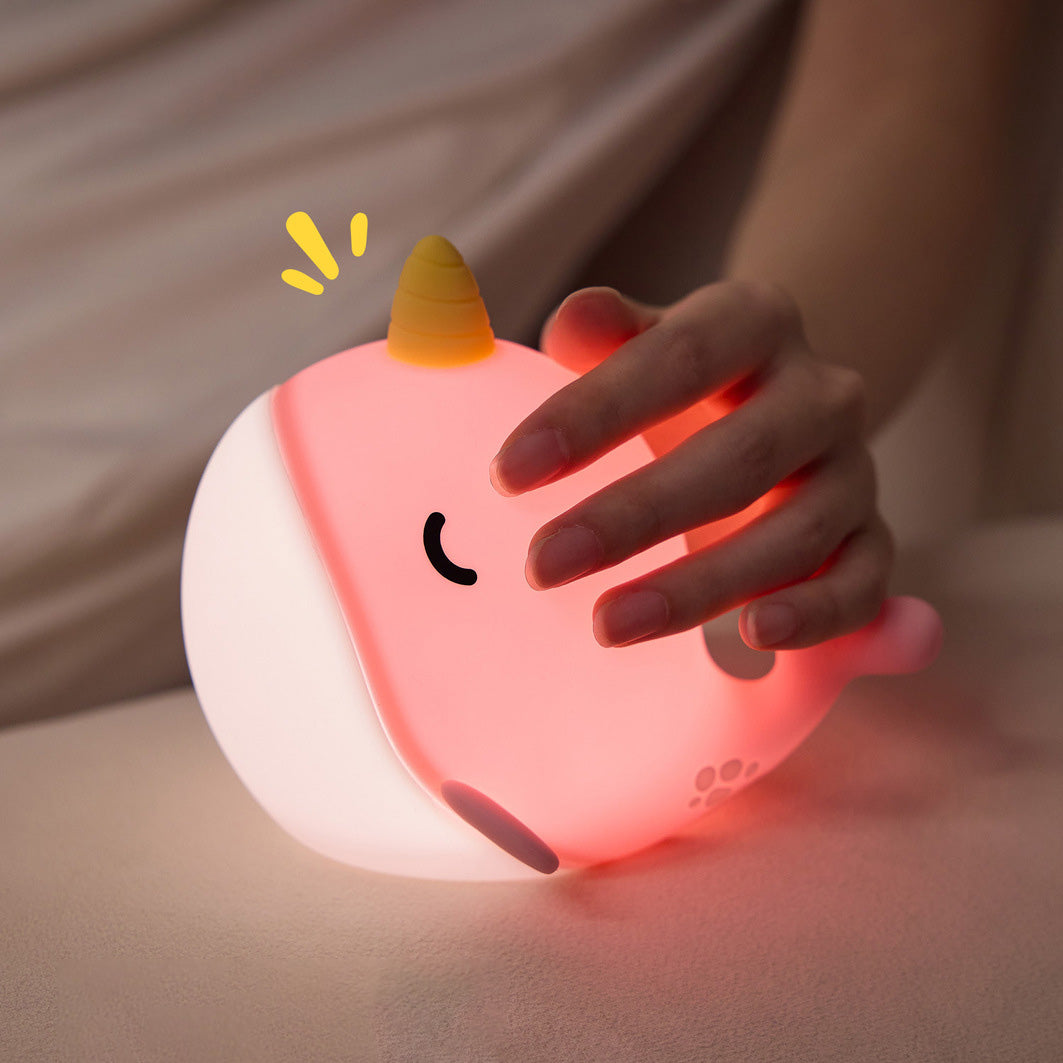 Eenhoorn Walvis Silikon Squishy Nachtlampje Perfect Cadeau Slaapmaatje Stressverlichting