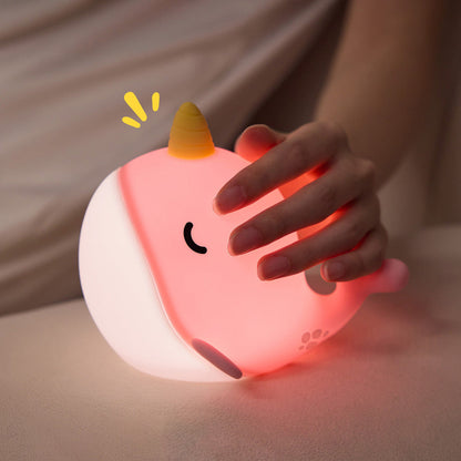 Eenhoorn Walvis Silikon Squishy Nachtlampje Perfect Cadeau Slaapmaatje Stressverlichting