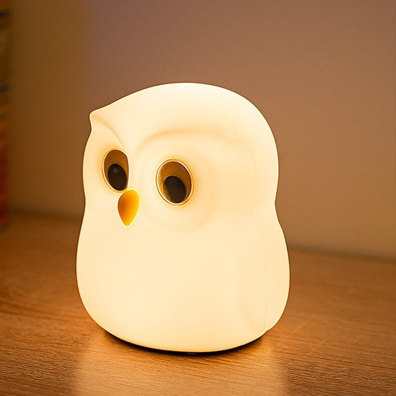 Squishy Silicone Kleine Uil LED Nachtlamp - Perfect Cadeau voor Kinderen en Meisjes