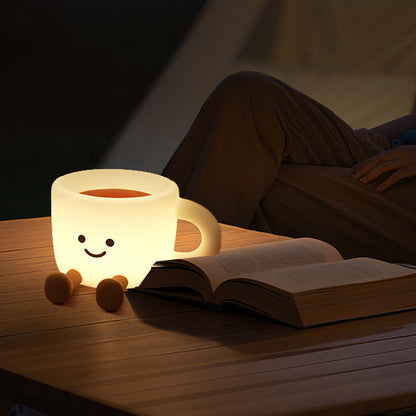 Koffiekop Squishy Siliconen Nachtlampje Zachte Gloed Schattige Verzameling Leuke Decoratie Perfect Cadeau