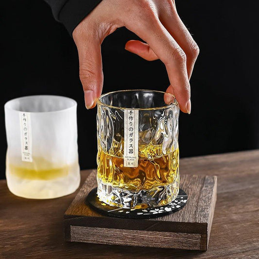EdoGlacier – Handgesneden Edo Kiriko Whiskyglas in Luxe Houten Geschenkdoos
