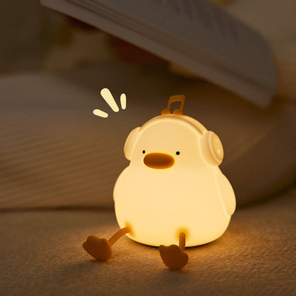 Schattige Eend LED Squishy Nachtlamp Voor Cadeau USB Oplaadbare Eend Lamp