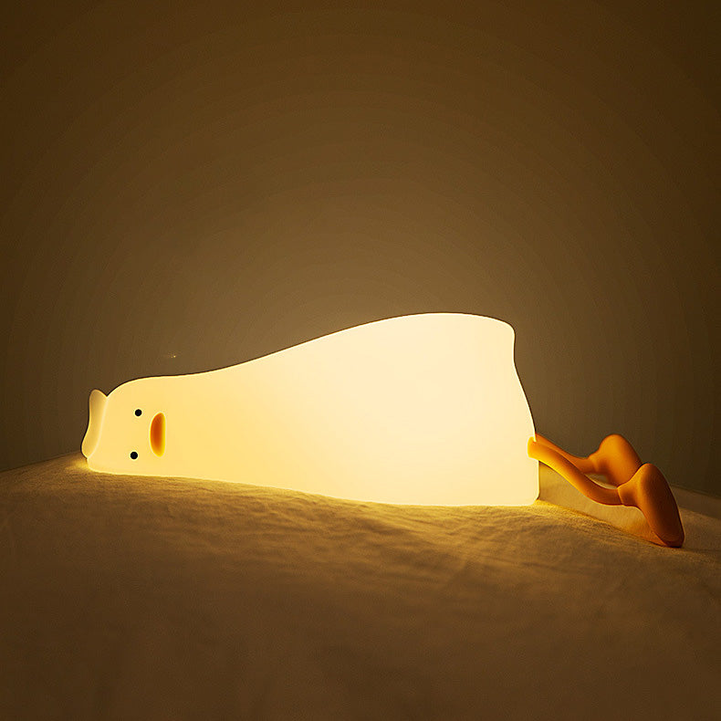 Squishy Silicone Luie Eend LED Nachtlamp - Perfect Cadeau voor Kinderen en Meisjes