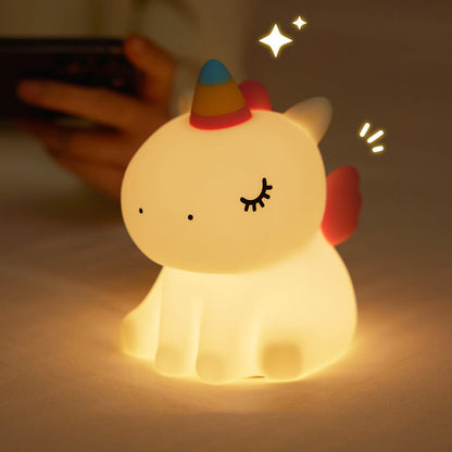 Eenhoorn Nachtlamp LED Squishy Tap Lamp Beste Cadeau voor Baby en Meisje