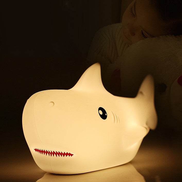 Squishy Silicone Haai LED Nachtlamp - Perfect Cadeau voor Kinderen en Meisjes