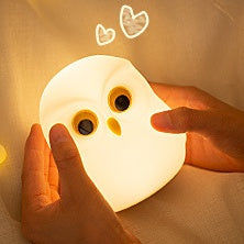 Squishy Silicone Kleine Uil LED Nachtlamp - Perfect Cadeau voor Kinderen en Meisjes