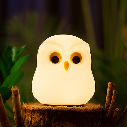 Squishy Silicone Kleine Uil LED Nachtlamp - Perfect Cadeau voor Kinderen en Meisjes