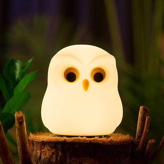 Squishy Silicone Kleine Uil LED Nachtlamp - Perfect Cadeau voor Kinderen en Meisjes