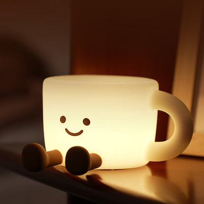 Koffiekop Squishy Siliconen Nachtlampje Zachte Gloed Schattige Verzameling Leuke Decoratie Perfect Cadeau