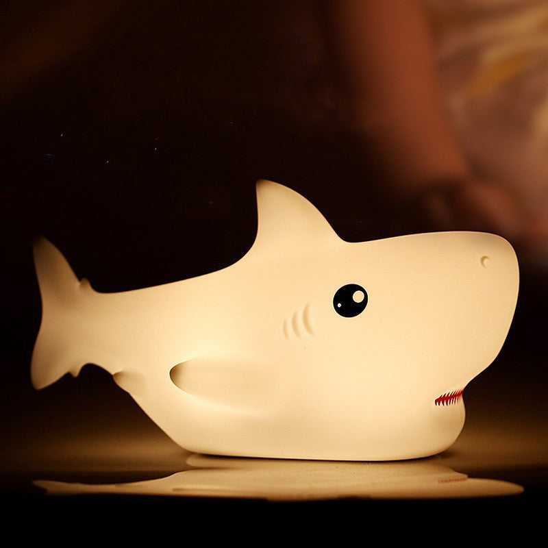 Squishy Silicone Haai LED Nachtlamp - Perfect Cadeau voor Kinderen en Meisjes