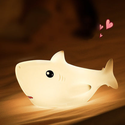 Squishy Silicone Haai LED Nachtlamp - Perfect Cadeau voor Kinderen en Meisjes