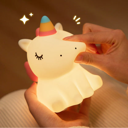 Eenhoorn Nachtlamp LED Squishy Tap Lamp Beste Cadeau voor Baby en Meisje