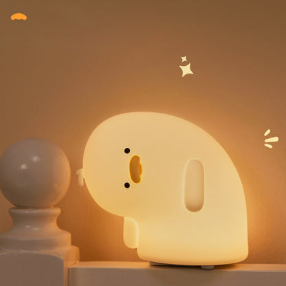 Schattige Eend LED Squishy Nachtlamp Voor Cadeau USB Oplaadbare Eend Lamp