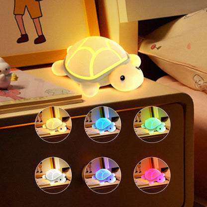 Squishy Silicone Schattige Schildpad LED Nachtlamp - Perfect Cadeau voor Kinderen en Meisjes