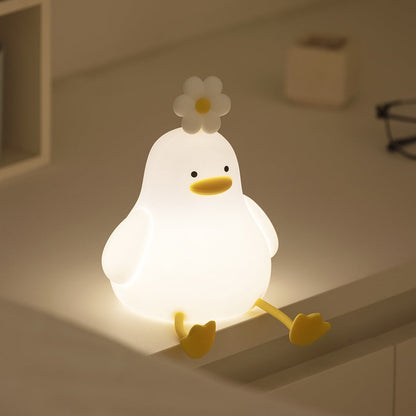 Schattige Eend LED Squishy Nachtlamp Voor Cadeau USB Oplaadbare Eend Lamp