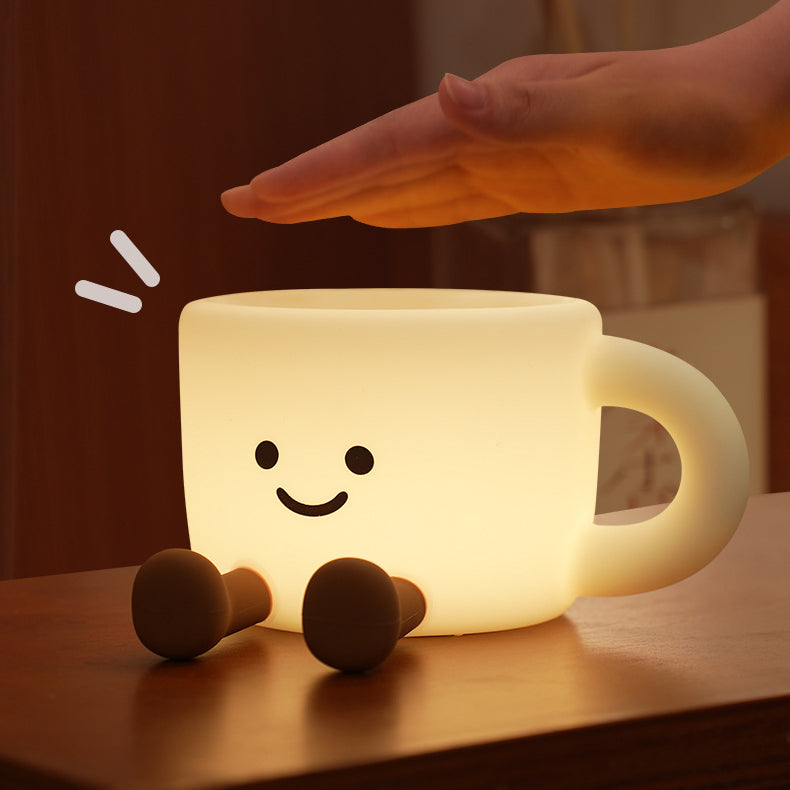 Koffiekop Squishy Siliconen Nachtlampje Zachte Gloed Schattige Verzameling Leuke Decoratie Perfect Cadeau