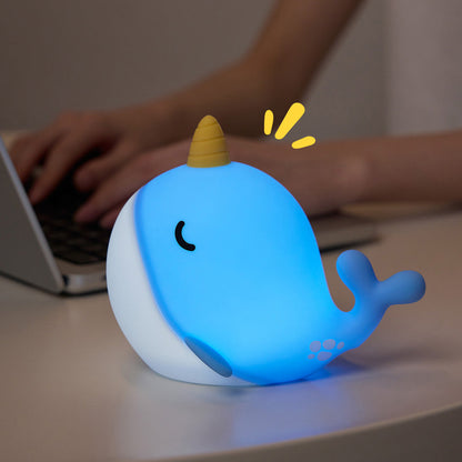Eenhoorn Walvis Silikon Squishy Nachtlampje Perfect Cadeau Slaapmaatje Stressverlichting