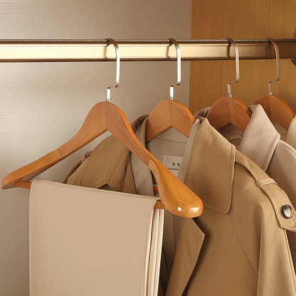Oaklee Élite – Luxe Houten Kledinghangers met Verfijnd Design