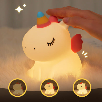 Eenhoorn Nachtlamp LED Squishy Tap Lamp Beste Cadeau voor Baby en Meisje