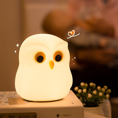 Squishy Silicone Kleine Uil LED Nachtlamp - Perfect Cadeau voor Kinderen en Meisjes