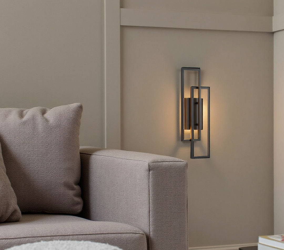 Wandgemonteerde LED Lamp Met Dubbele Rechthoekige Frame