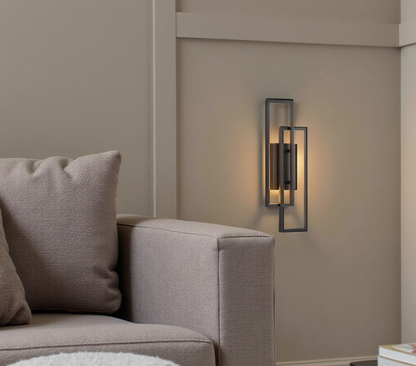 Wandgemonteerde LED Lamp Met Dubbele Rechthoekige Frame