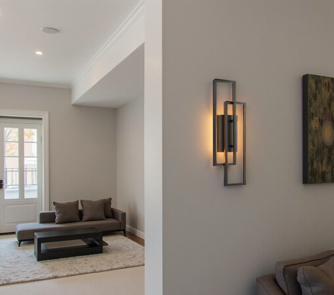Wandgemonteerde LED Lamp Met Dubbele Rechthoekige Frame