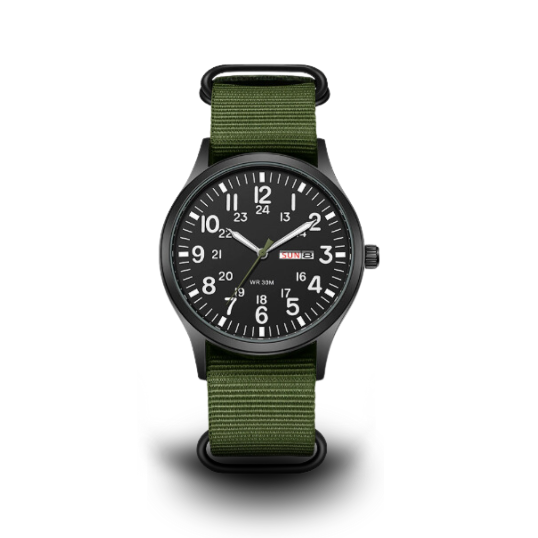 Duurzaam heren outdoor horloge – waterdicht, krasbestendig ontwerp, voor avontuur