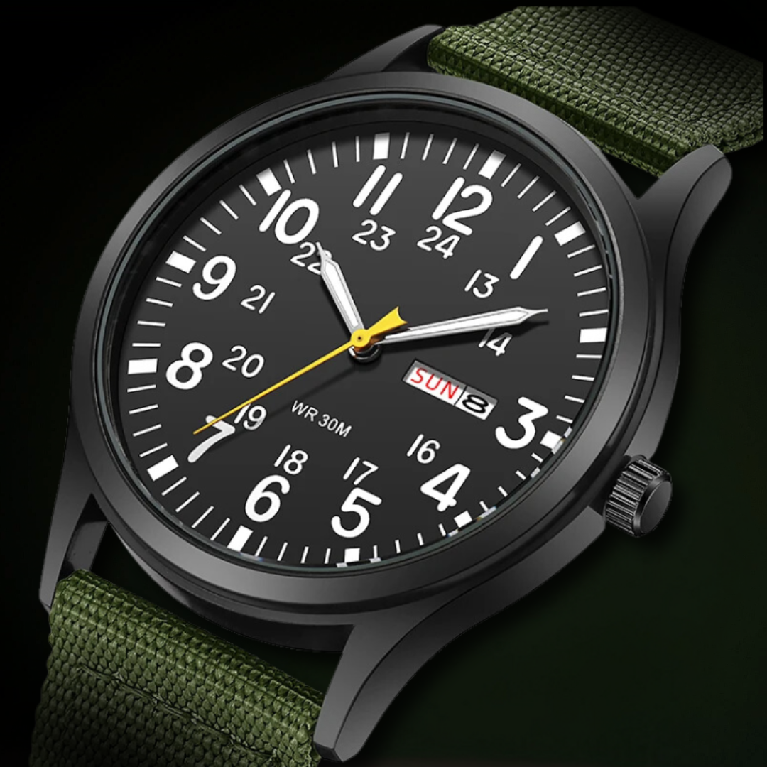 Duurzaam heren outdoor horloge – waterdicht, krasbestendig ontwerp, voor avontuur