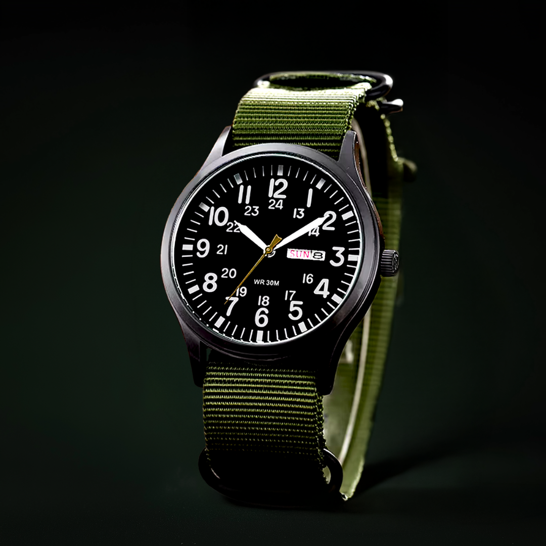 Duurzaam heren outdoor horloge – waterdicht, krasbestendig ontwerp, voor avontuur