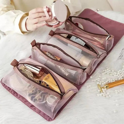 4-in-1 Oprolbare Make-Up Reistas - Inklapbare Cosmeticatas