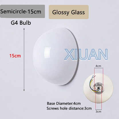 French Bauhaus Glass Wall Sconce - G9 & G4 Milky Glass Globe | Shop