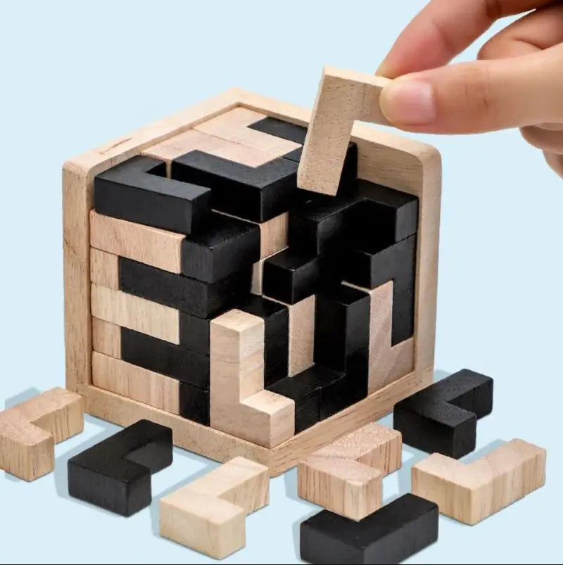 Houten 3D Kubus Puzzel
